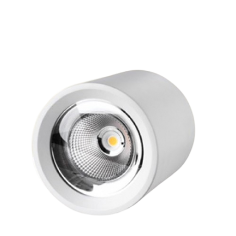 Led Cylinder Downlight 12W 3000K White Round