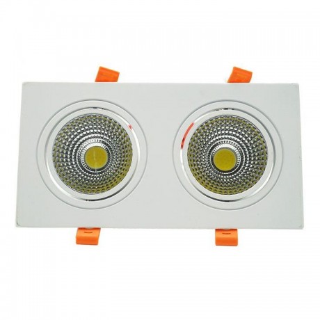 LED Cob Grill Downlight 3000K White 2x10W