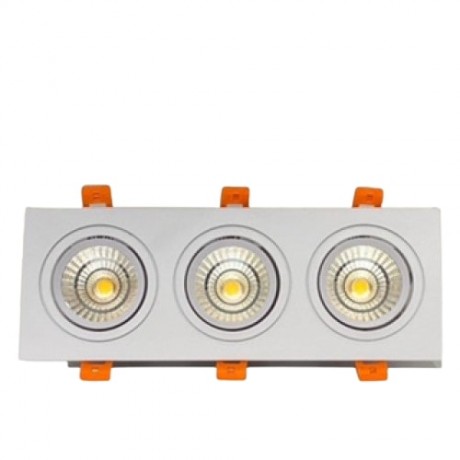 LED Cob Grill Downlight 3000K White 3x10W