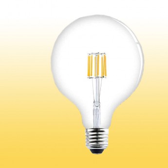 LED Bulb 3000K E27 6W G125 Filament