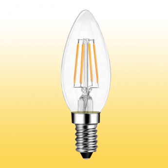 LED Candle 160-240V 3000K E14 6W C37 Filament