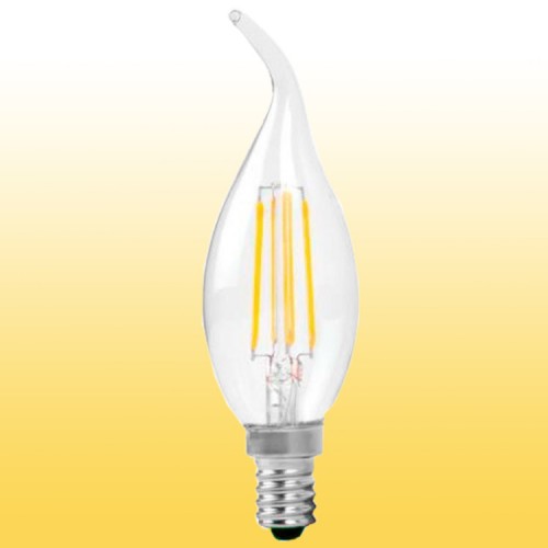 LED Candle 160-240V 3000K E14 9W C37 Filament Sharp
