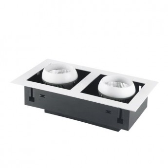 LED Grill Downlight 3000K Black 2*10W