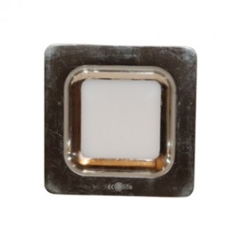 LED Downlight 3000K 8W Square Chrome