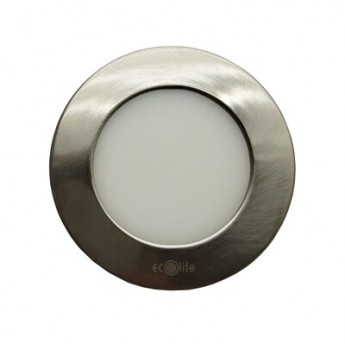 LED Panel Surface 3000K 12W Round Chrome