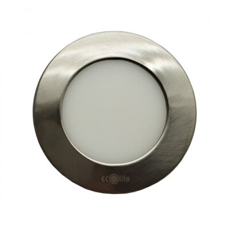 LED Panel Surface 3000K 12W Round Chrome